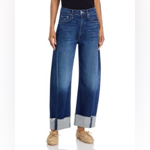 Denim - Mother Half Pipe Cuff Barrel-Leg Jeans